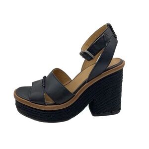 UGG Black Wedge Sandals